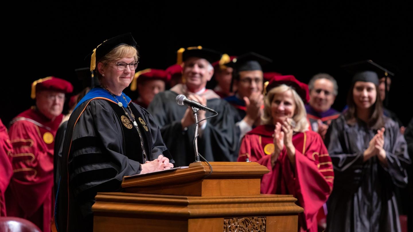 President Beasley delivers inauguration address